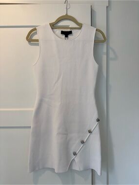 Zara white knit mini dress
